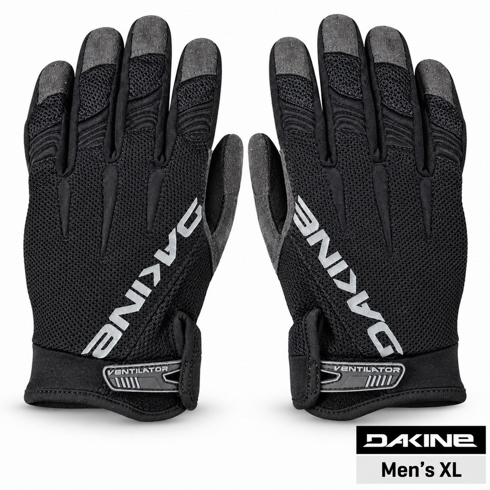 Dakine Ventilator Bike Gloves Mens XL Black Full Finger Mountain Cycling MTB